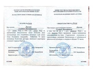 Сертификат Дәулет Гүлдана Дәулетқызы (1)